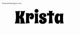Krista Name Designs Tattoo Lettering Groovy sketch template
