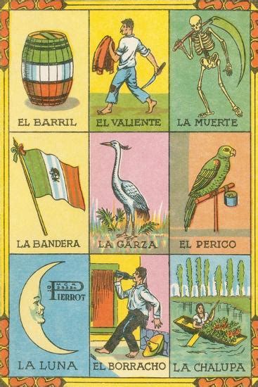 mexican loteria cards art print  artcom