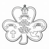Trinity Coloring Holy Pages Shamrock Catholic Printable Color Template Getcolorings Getdrawings Col Print Colorings sketch template