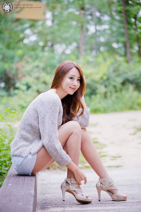 Bang Eun Young Leggy Candids Photoshoot Cute Asian Gi