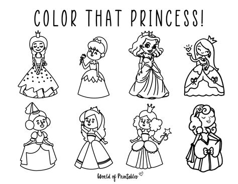 princess coloring pages  printables  kids world