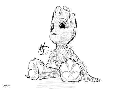 baby groot coloring pages fan drawing pictures  printable