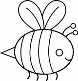 Bee Bumble Outline Clipart Clip Library sketch template