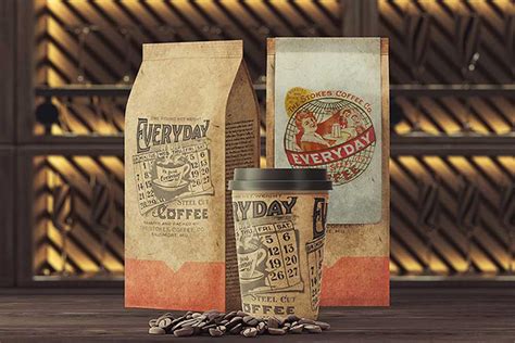 coffee packaging mockup set designhooks
