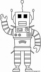 P4 Colorat Robots Planse Everfreecoloring Primiiani Desene Drawing sketch template