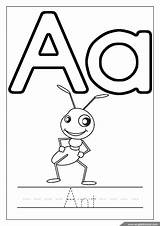 Coloring Alphabet Pages Printable Letter Letters Worksheets English Ant Englishforkidz Phonics Learning Kindergarten Flashcards Kids Preschool Sheets Abc Tracing Summer sketch template