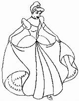 Coloring Cinderella Dress Popular sketch template