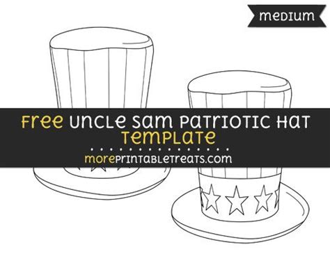 uncle sam patriotic hat template medium hat template templates
