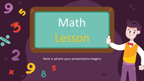 creative math lesson powerpoint template