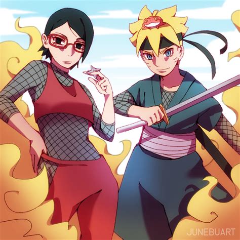 boruto and sarada boruto club fã art 43477965 fanpop