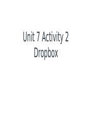 unit  activity  dropboxpptx unit  activity  dropbox xero quick books   intuit