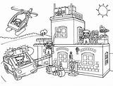 Helicopter Coloring Pages Police Lego Getcolorings Station sketch template