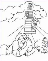 Ladder Biblia Giacobbe Biblewise Jakob Himmelsleiter Israel Crafts Bibel Esau Ofrenda Puntadas Viuda Stairway sketch template