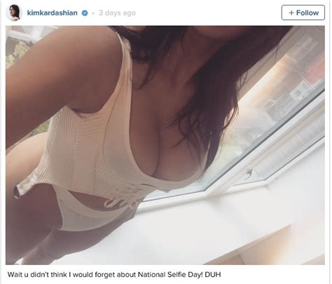 Kim Kardashian Celebrates National Selfie Day With A