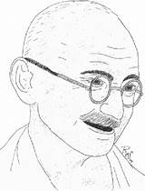 Gandhi Coloring Mahatma Pages Print Biography Trending Days Last sketch template
