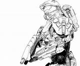 Halo Chief Master Coloring Pages War Ability Character Skill Fujiwara Yumiko Bw sketch template