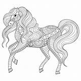Konie Kolorowanki Grzywa Piękna sketch template