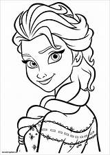Elsa Coloring Pages Baby Getcolorings Frozen Color Printable sketch template