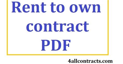 sample rent   contract  sample contracts
