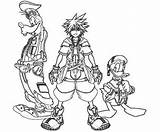 Kingdom Hearts Coloring Pages Sora Goofy Donald Duck Drawing Netart Journey Breathtaking Color Printable Getdrawings Getcolorings sketch template
