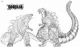 Godzilla Coloring Pages King Monsters Printable Gozilla Artstation 2021 sketch template