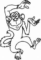 Monkey Coloring Pages Cartoon Cute Baboon Maracas Drawing Sock Animal Printable Kids Adults Hop Color Monkeys Getcolorings Character Characters Clipartmag sketch template