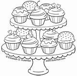 Coloring Pages Cupcakes Cupcake Birthday Tier Colouring Adult Happy Printable Color Sheets Printables Shopkins Tuesday Adults Cakes Birthdaycake Fairy Board sketch template