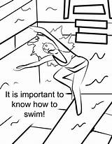 Swimming Coloring Pages Safety Getcolorings Important Stats Downloads Deviantart Print sketch template