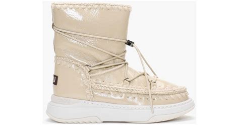 Mou Jogger Short Nude Snow Boots In Natural Lyst Canada