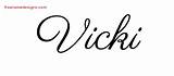Vicki Name Tattoo Designs Classic Graphic Printable Freenamedesigns sketch template