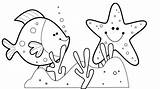 Sea Under Coloring Pages Fish Colouring Coloring4free Printable Printables Ocean Starfish Worksheets Coral Sheets Preschool Cute Seaside Turtles Realistic Creatures sketch template