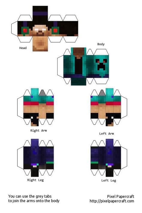 noahcraftftw ork brinquedos de papel skins manicraft