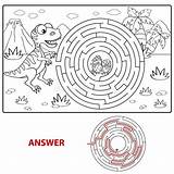 Labirinto Maze Labyrinth Gioco Path Dinosauro Percorso Nest Weg Labyrint Aiuto Ritrovamento Labirynt Nestelen Spel Geitjes Jonge Vindt Coloritura Dinosaurier sketch template