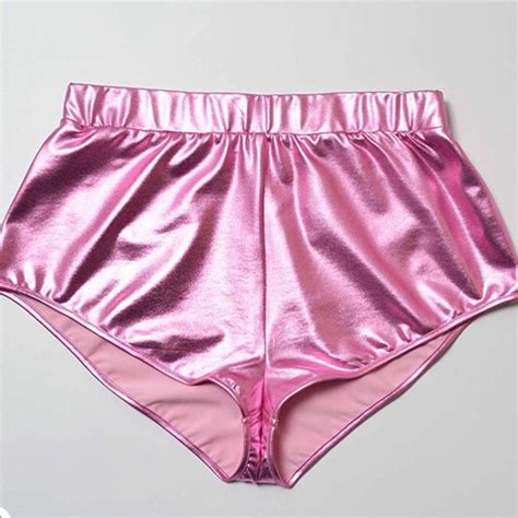 Shorts Pink Barbie Metallic Booty Shorts Cheeky Bottoms Poshmark