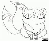 Inuyasha Kirara Cat Coloring Pages Kagome Printable Demon Oncoloring Template sketch template