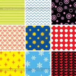 simple seamless patterns vector clipart