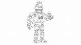 Nightmare Chica Coloring Pages Colouring Animatronics Naf Progress Deviantart Template Sketch Search sketch template