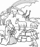 Noah Ark Rainbow Coloring Pages Printable Noahs Genesis Printables Preschool Praying Color Answers Even Lot Really sketch template
