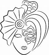 Mascaras Venecianas Etiquetas Carnavales sketch template