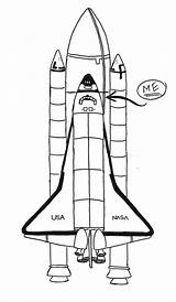 Spaceship Navette Spatiale Dessin Coloriage Shuttle Coloriages Transporte sketch template