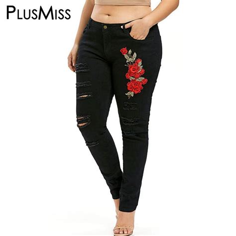 Plusmiss Plus Size 5xl Xxxxl Xxxl Sexy Black Skinny Floral