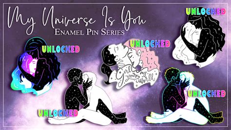 My Universe Is You Sapphic And Lgbt Hard Enamel Pins By Jessie