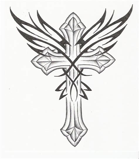 unique cross tattoo images  drawings  coloring pages