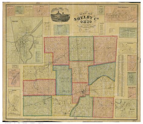 shelby county ohio   map reprint  maps