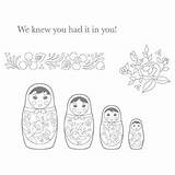 Russian Dolls Matryoshka Coloring Pages Printable Nesting Doll Stamping Creativity Wordpress Living Oregon sketch template