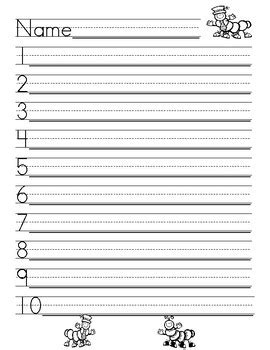handwriting paper numbered lined paper numbered lined paper template