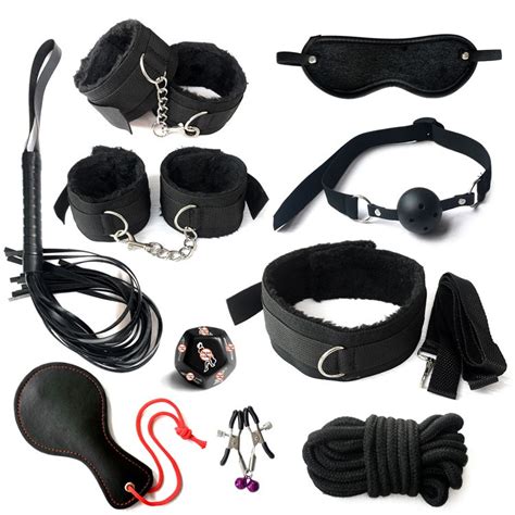 Intimate 10 In 1 Sandm Sexy Toy Kit Handcuff Ankle Cuff