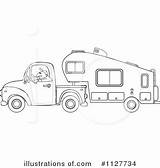 Camper Clipart Illustration Coloring Pages Wheel Fifth Royalty Djart Template sketch template