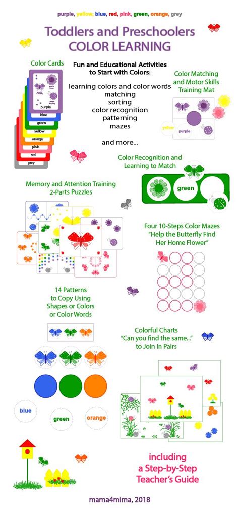 toddlers  preschoolers color learning pack fun  educational