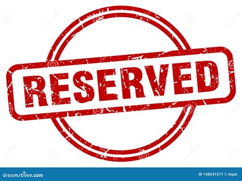reserved stamp stock vector illustration  reservation